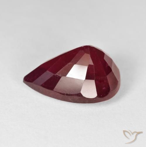 Ruby Gemstone in 18 x 13 mm (calibrated) Size for Sale, Ruby Stone in Dark Red Color