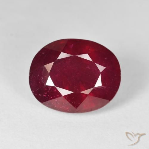 12.66ct Natural Deep Red Ruby, Oval, VS