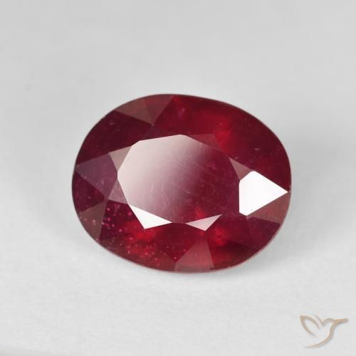 12.66 ct Red Ruby Stone, Natural Ruby in Oval Facet Shape for Sale
