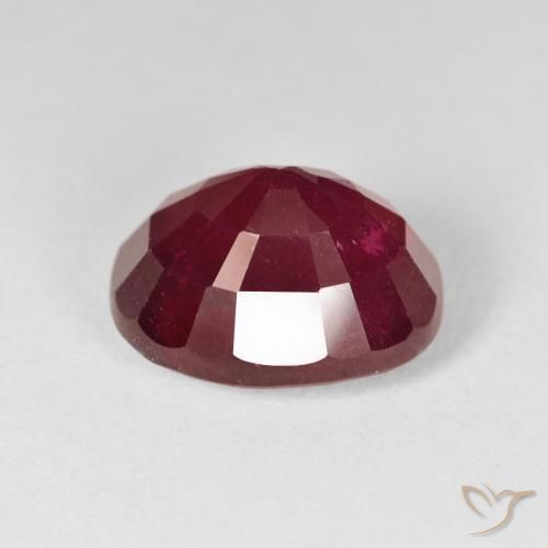 Ruby Gemstone in 14 x 12 mm (calibrated) Size for Sale, Ruby Stone in Deep Red Color