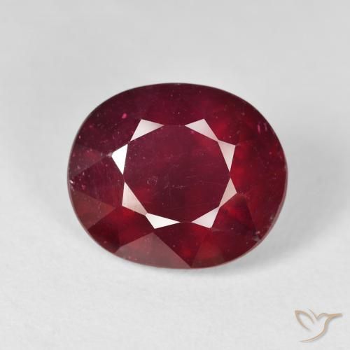 11.22ct Natural Dark Red Ruby, Oval, VS