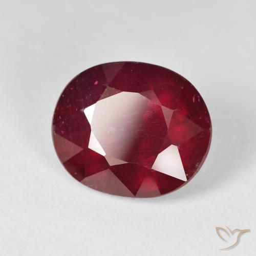 11.22 ct Red Ruby Stone, Natural Ruby in Oval Facet Shape for Sale