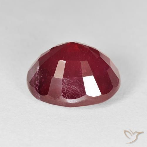 Ruby Gemstone in 14 x 12 mm (calibrated) Size for Sale, Ruby Stone in Bright Red Color
