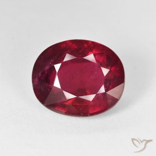 12.14ct Natural Bright Red Ruby, Oval, VS