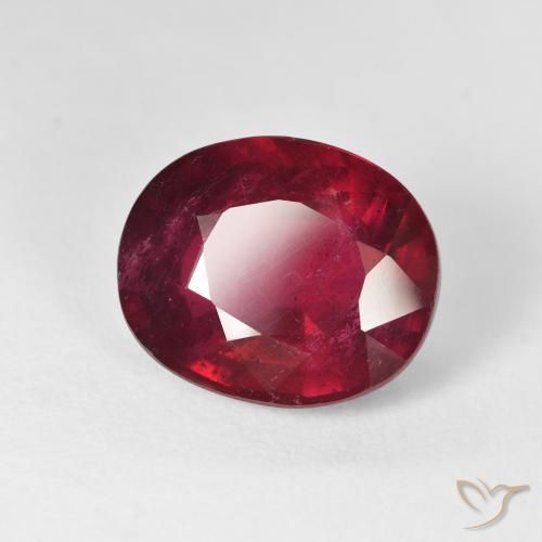 12.14 ct Red Ruby Stone, Natural Ruby in Oval Facet Shape for Sale