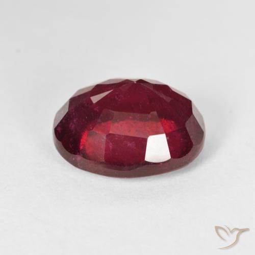 Ruby Gemstone in 14 x 12 mm (calibrated) Size for Sale, Ruby Stone in Bright Red Color
