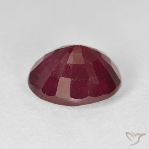 Ruby Gemstone in 11 x 9 mm (calibrated) Size for Sale, Ruby Stone in Deep Red Color