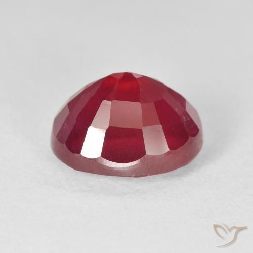 Ruby Gemstone in 11 x 9 mm (calibrated) Size for Sale, Ruby Stone in Jam Red Color