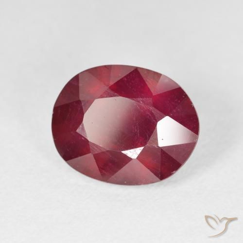 5.88 ct Red Ruby Stone, Natural Ruby in Oval Facet Shape for Sale