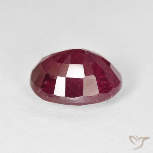 Ruby Gemstone in 11 x 9 mm (calibrated) Size for Sale, Ruby Stone in Medium Red Color