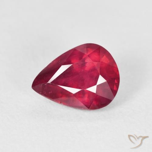 2.72ct Natural Deep Crimson Ruby, Pear Shape, VS