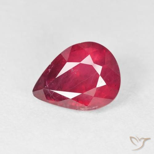 2.34ct Natural Jam Red Ruby, Pear Shape, VS-SI