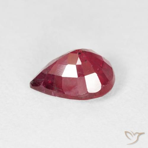 Ruby Gemstone in 9 x 7 mm (calibrated) Size for Sale, Ruby Stone in Jam Red Color