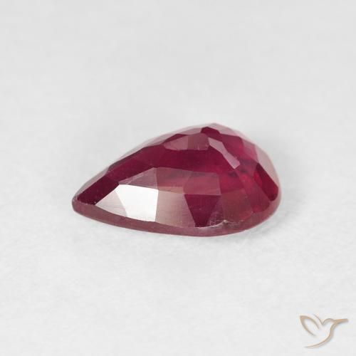 Ruby Gemstone in 9 x 7 mm (calibrated) Size for Sale, Ruby Stone in Deep Reddish Pink Color