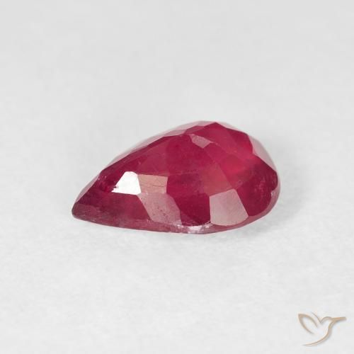 Ruby Gemstone in 9 x 7 mm (calibrated) Size for Sale, Ruby Stone in Deep Reddish Pink Color