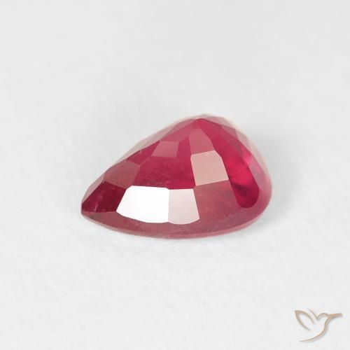 Ruby Gemstone in 7 x 5 mm (calibrated) Size for Sale, Ruby Stone in Deep Crimson Color