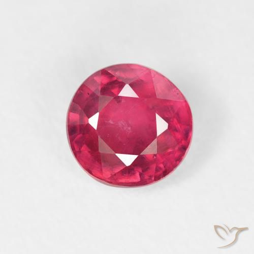 0.94ct Natural Medium Dark-Red Ruby, Round, VS
