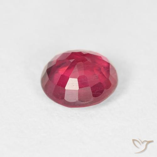 Ruby Gemstone in 5.5 mm (calibrated) Size for Sale, Ruby Stone in Medium Dark-Red Color