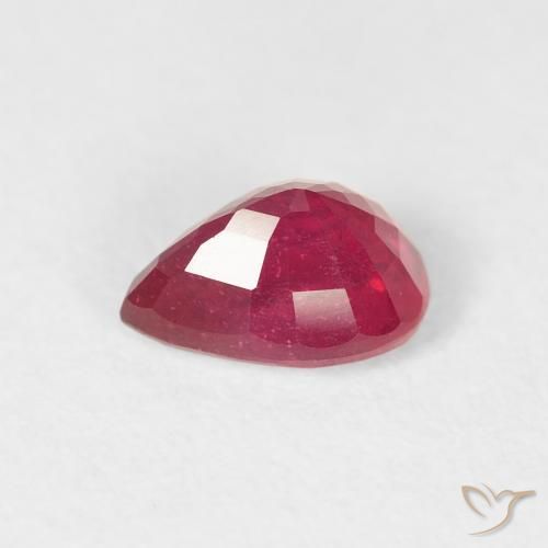 Ruby Gemstone in 7 x 5 mm (calibrated) Size for Sale, Ruby Stone in Medium Red Color