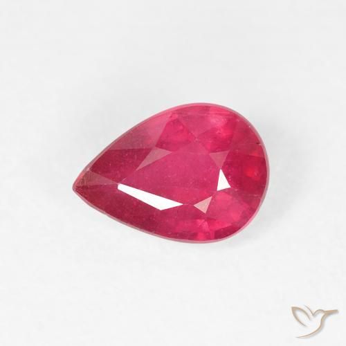 1.02ct Natural Jam Red Ruby, Pear Shape, VS-SI