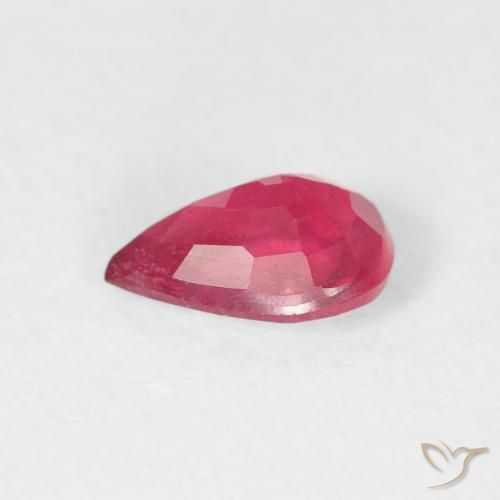 Ruby Gemstone in 6.3 x 4.3 mm Size for Sale, Ruby Stone in Deep Crimson Color