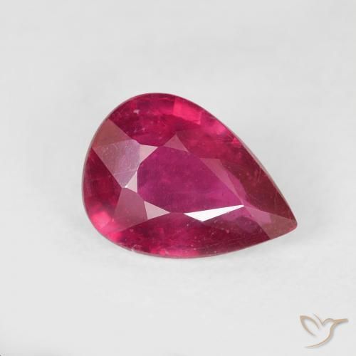 1.14ct Natural Pinkish Red Ruby, Pear Shape, VS-SI