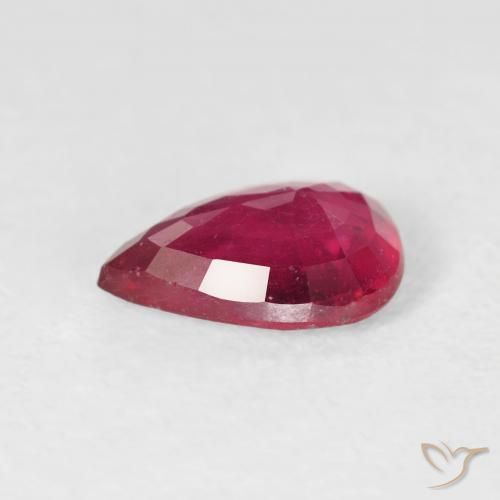 Ruby Gemstone in 7.9 x 5.8 mm Size for Sale, Ruby Stone in Pinkish Red Color