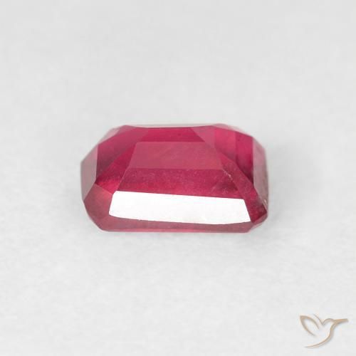 Ruby Gemstone in 6.2 x 4.2 mm Size for Sale, Ruby Stone in Medium Red Color