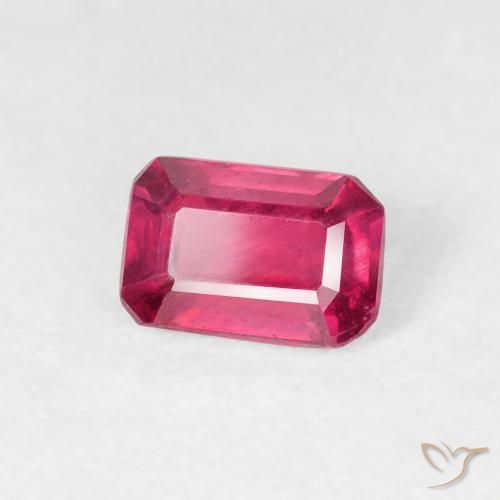 0.70 ct Red Ruby Stone, Natural Ruby in Octagon Step Cut Shape for Sale