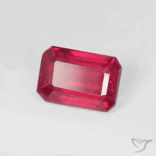 1.08 ct Red Ruby Stone, Natural Ruby in Octagon Step Cut Shape for Sale