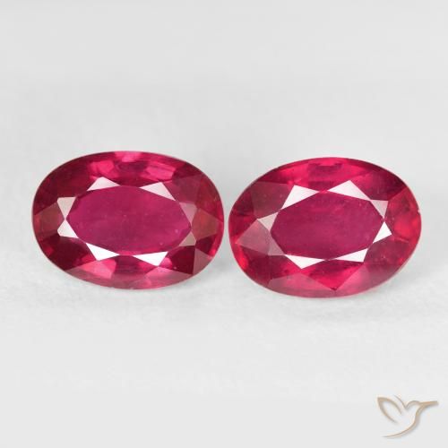 3.61ctw Natural Jam Red Rubies, Oval, VS