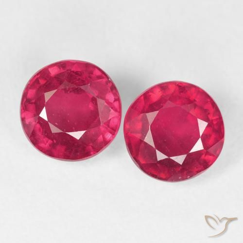 2.70ctw Natural Jam Red Rubies, Round, VS-SI