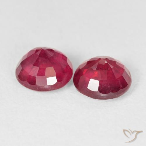 Ruby Gemstones in 6 mm (calibrated) Size for Sale, Ruby Stones in Deep Crimson Color