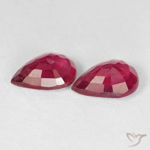 Ruby Gemstones in 8 x 6 mm (calibrated) Size for Sale, Ruby Stones in Deep Crimson Color