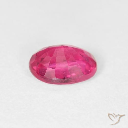Ruby Gemstone in 7 x 5 mm (calibrated) Size for Sale, Ruby Stone in Hot Pink Color