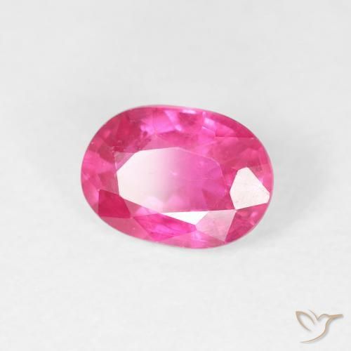 1.19 ct Pink Ruby Stone, Natural Ruby in Oval Facet Shape for Sale