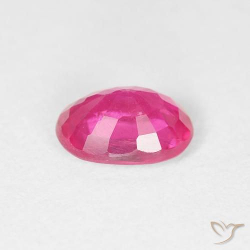 Ruby Gemstone in 7 x 5 mm (calibrated) Size for Sale, Ruby Stone in Hot Pink Color
