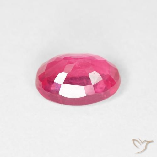 Ruby Gemstone in 7 x 5 mm (calibrated) Size for Sale, Ruby Stone in Hot Pink Color