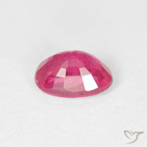 Ruby Gemstone in 7 x 5 mm (calibrated) Size for Sale, Ruby Stone in Deep Magenta Color