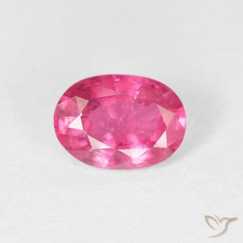 1.06ct Natural Medium Dark-Pink Ruby, Oval, VS