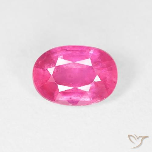 1.27ct Natural Medium Dark-Pink Ruby, Oval, VS