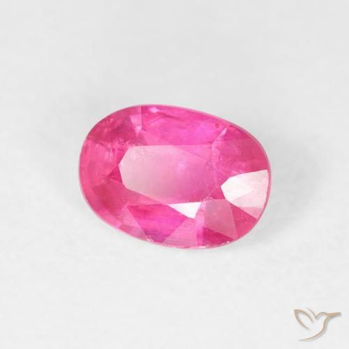 1.27 ct Pink Ruby Stone, Natural Ruby in Oval Facet Shape for Sale