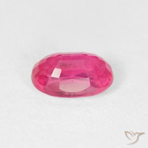 Ruby Gemstone in 7 x 5 mm (calibrated) Size for Sale, Ruby Stone in Medium Dark-Pink Color