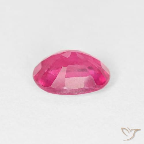 Ruby Gemstone in 7.1 x 5.2 mm Size for Sale, Ruby Stone in Deep Magenta Color