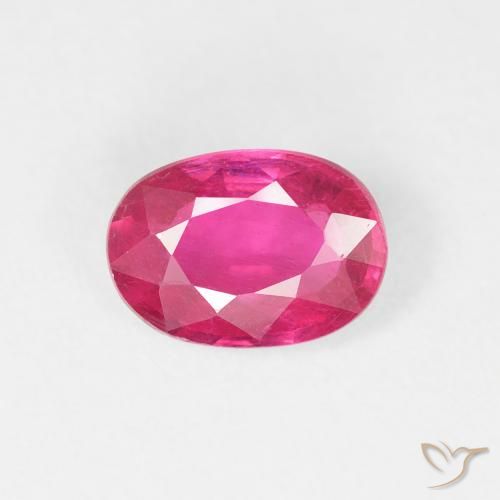 1.09ct Natural Medium Dark-Pink Ruby, Oval, VS
