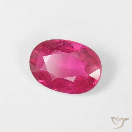 1.09 ct Pink Ruby Stone, Natural Ruby in Oval Facet Shape for Sale