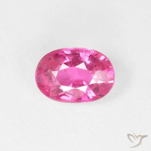 0.96ct Natural Medium Dark-Pink Ruby, Oval, VS