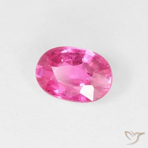 0.96 ct Pink Ruby Stone, Natural Ruby in Oval Facet Shape for Sale