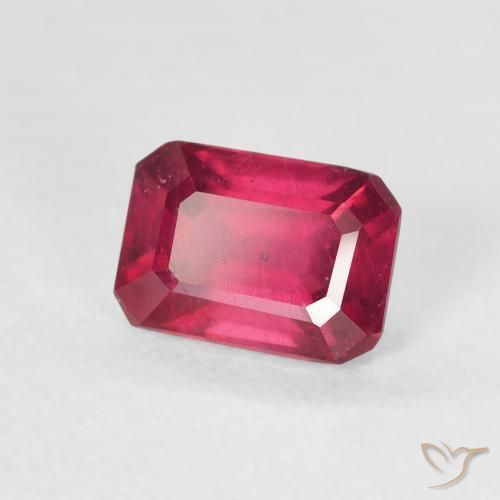 1.49 ct Red Ruby Stone, Natural Ruby in Octagon Step Cut Shape for Sale