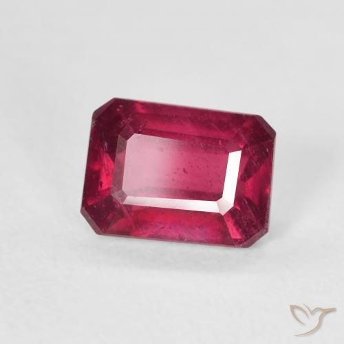 1.41 ct Red Ruby Stone, Natural Ruby in Octagon Step Cut Shape for Sale